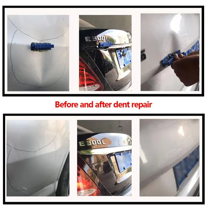 Auto Dent Repair Tools Kit Car Body Sheet Metal Paintless Bump Removal Reverse Hammer Kit Blue Tabs Set Pull Traceless Remover
