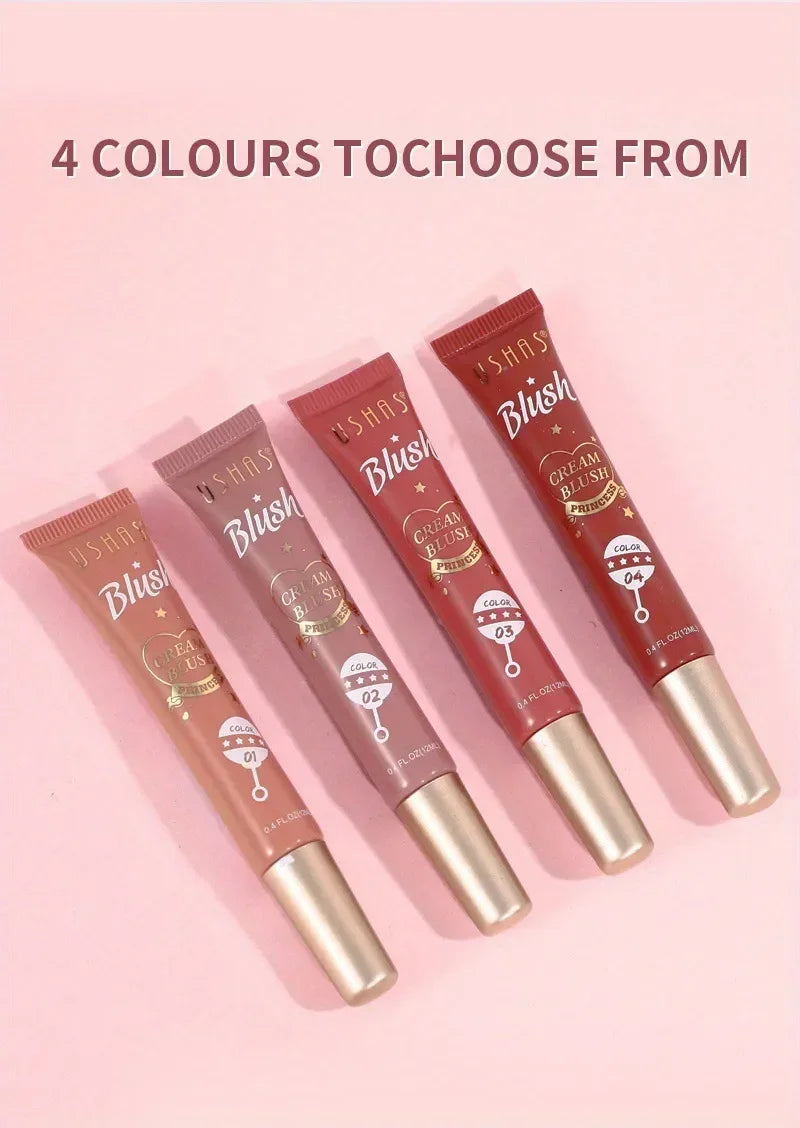4 Colors Lasting Natural Liquid Blush Eyeshadow Liquid Contouring Face Blusher Waterproof Facial Blush Stick Light Liquid Blush