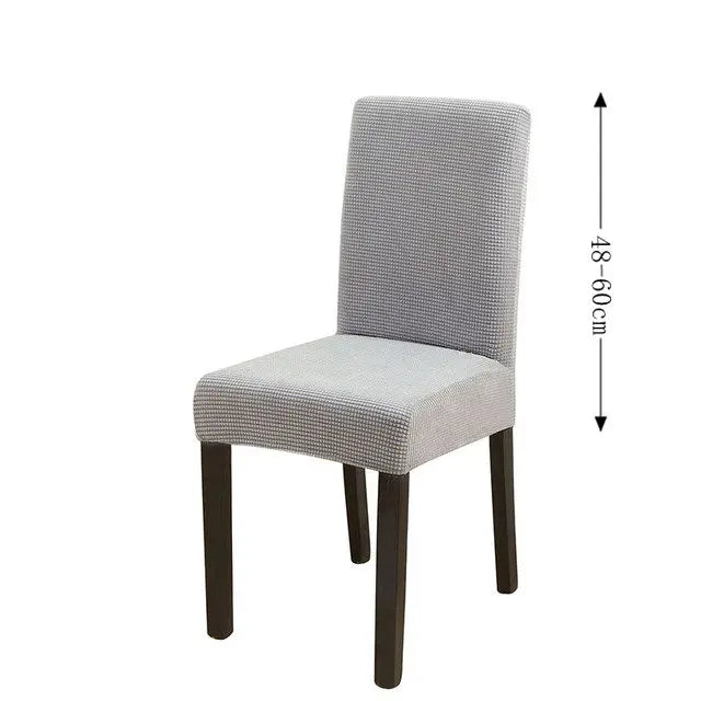 Spandex Dining Room Chairs Cover Jacquard Waterproof Cover For Chairs Washable Parsons Adjustable Seat Covers 2 4 6Set