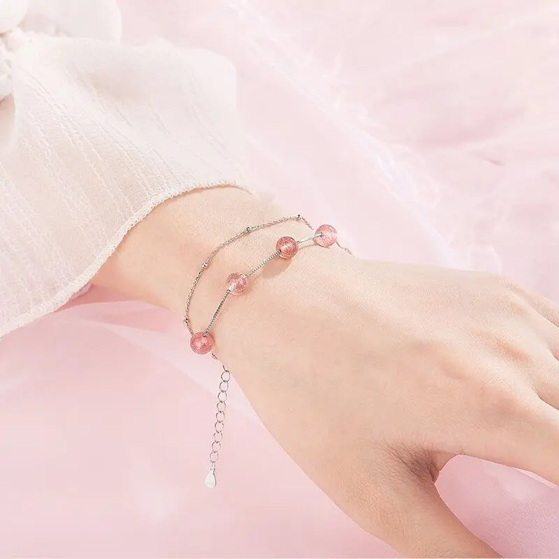 Gold Color Bracelet Set of Four Stainless Steel Sequins Rhinestone Bracelet Combination for Women Chain Bracelet Jewelry Gifts