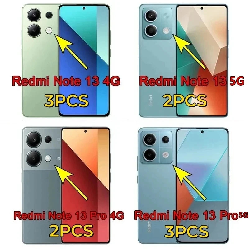 Camera Protector Glass for Xiaomi Redmi Note 13 Pro Plus / Note13 13pro+ 5G 4G Lens Metal Ring Protective Cap Case