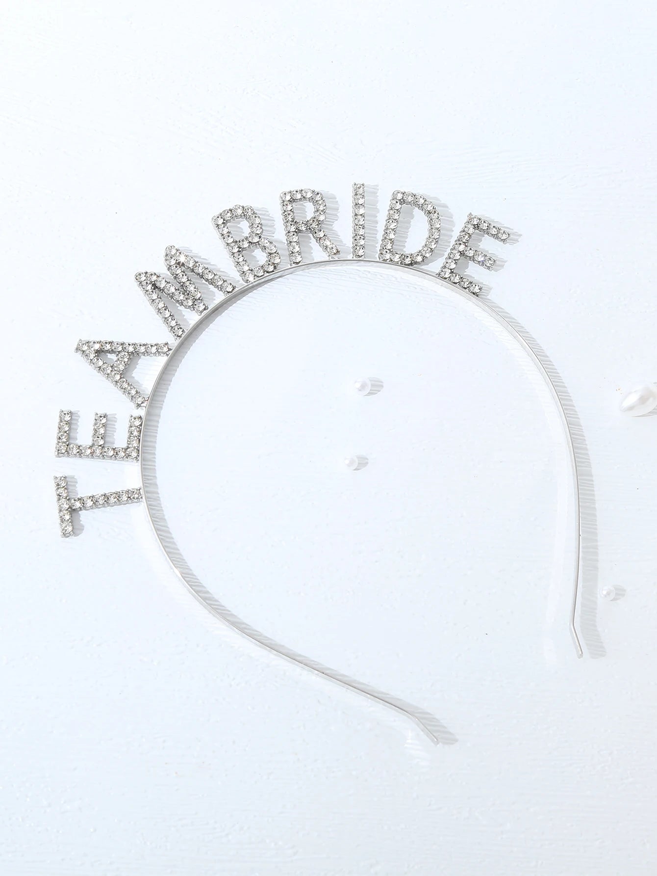 1 Team Bride Monogram Alloy Sparkling Rhinestone Wedding Accessory Bridal Headband
