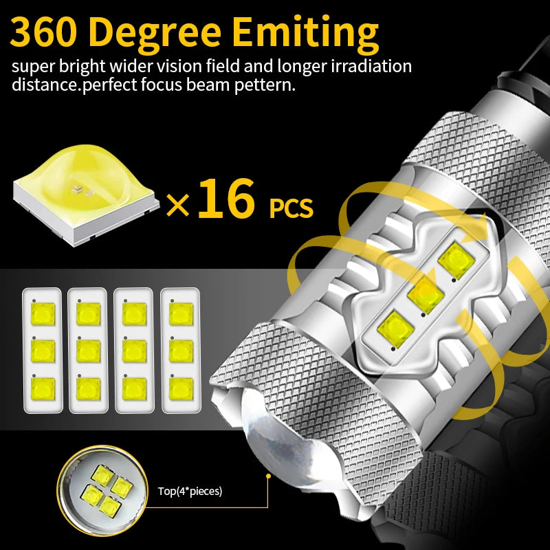2PCS Amber Yellow White 80w PW24W PWY24W LED Bulbs For Audi A3 A4 A5 Q3 VW MK7 Golf CC Fusion Front Turn Signal Lights