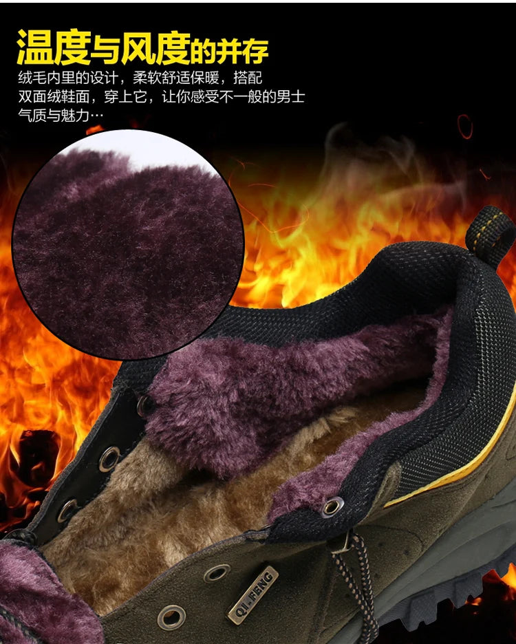 High Quality Outdoor Walking Sneakers Rubber Sole Suede Leather Men Hiking Shoes Durable Leather Climbing Shoes Zapatillas 36-47