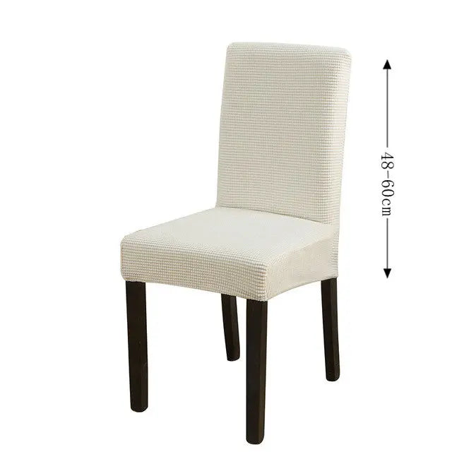 Spandex Dining Room Chairs Cover Jacquard Waterproof Cover For Chairs Washable Parsons Adjustable Seat Covers 2 4 6Set