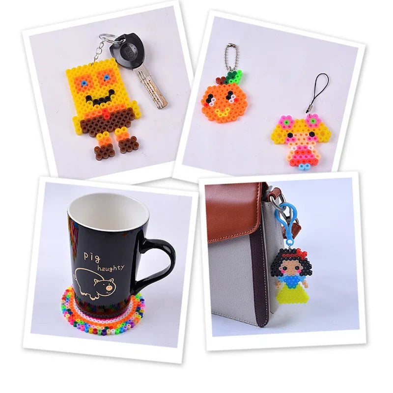 5mm Hama Beads Toy DIY Beads Tool Educational Tangram Jigsaw Puzzle Pegboard Template Kids Игрушки Для Детей