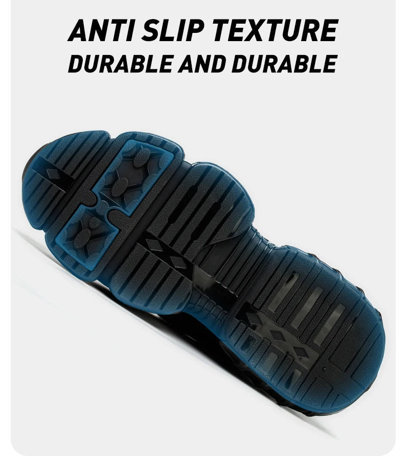 Rotating Button Safety Shoes Men Work Sneakers Indestructible Shoes Puncture-Proof Protective Shoes Work Boots Steel Toe Shoes