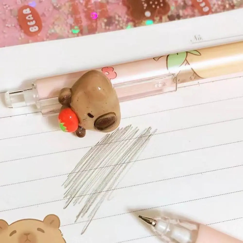 Cartoon Kawaii Capybara Gel Pen 0.5mm Erasable Pen ST Nib Blue Ink Cute Writing Pen School Office Supplies Stationery Gift