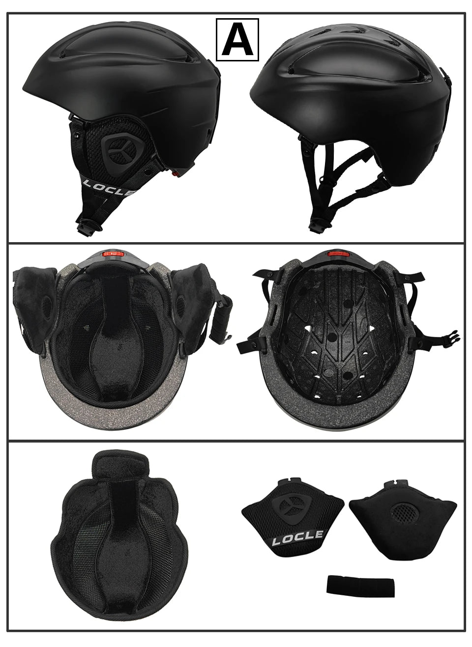 LOCLE Ski Helmet Men Women Integrally-molded Children Kids Skiing Helmet Skateboard Ski Snowboard Motorcycle Snowmobile Helmet