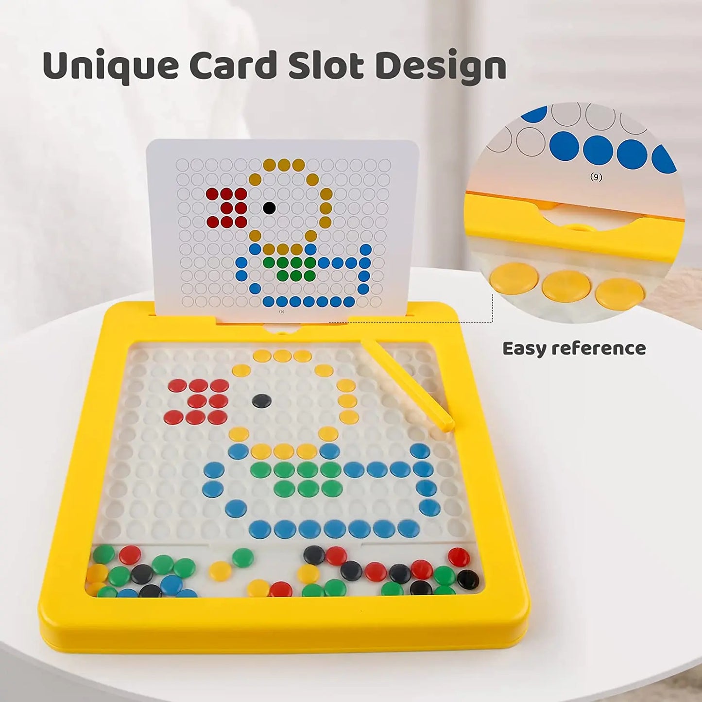 Magnetic Drawing Board for Toddlers Magnet Beads and Pen Drawing Board Montessori Educational Sensory Travel Toys