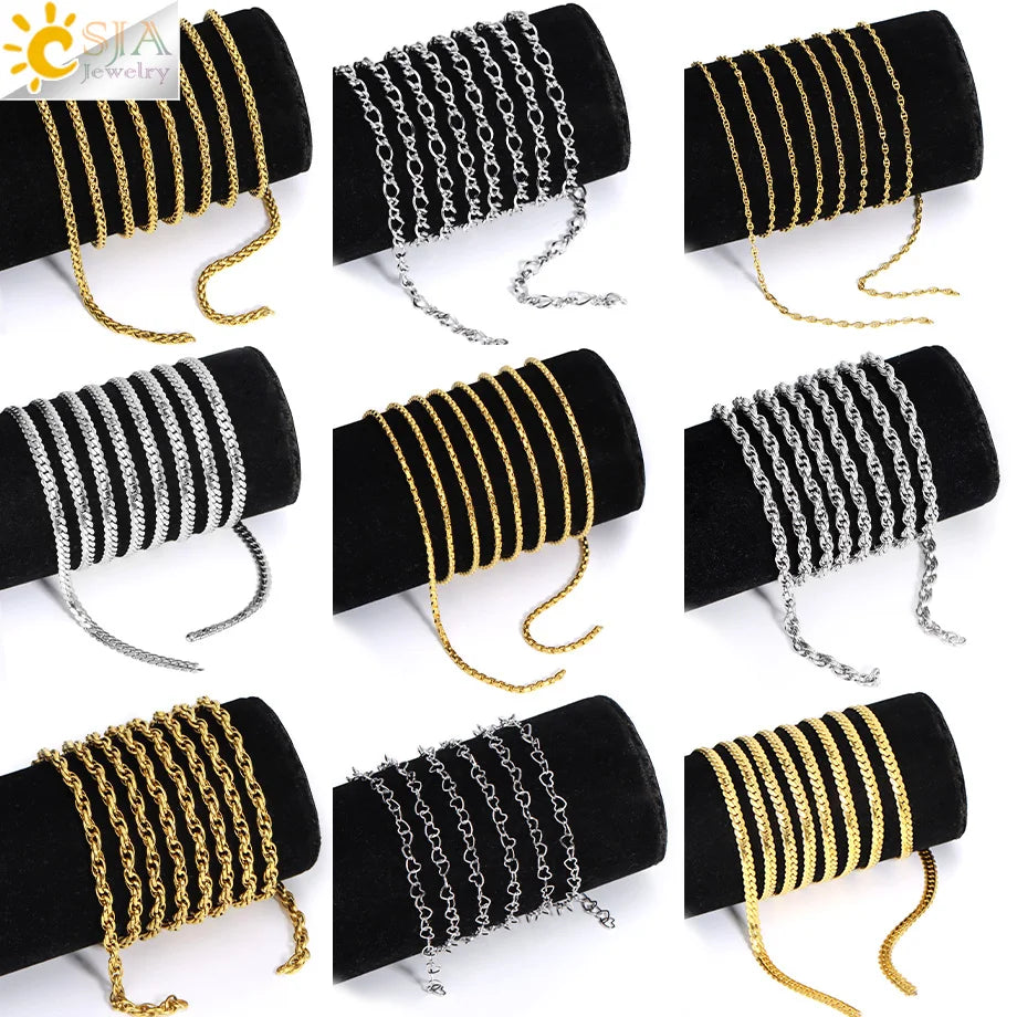 CSJA Fashion Thin Chain Stainless Steel Bracelet for Women Gold Color Cross Charm Enamel Bracelets Summer Jewelry Gift T100