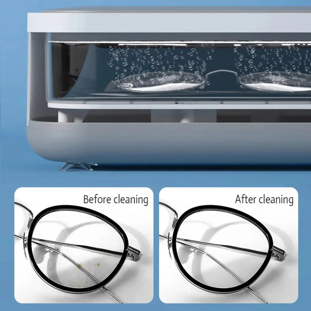 Portable Ultrasonic Cleaning Machine High Frequency Vibration Wash Cleaner Remove Stains Jewelry Watch Glasses Washing Machine