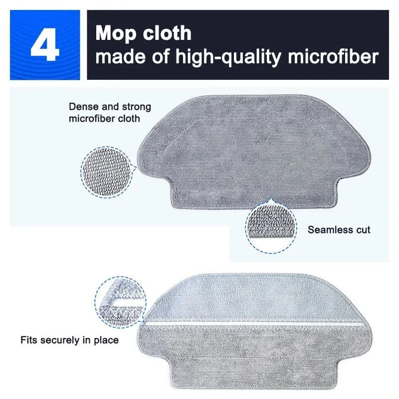 Original XIAOMI MIJIA 3C Robot Vacuum Mop B106CN Accessories Main Brush Side Brush Hepa Filter Mop Cloths Rag Replacement Parts