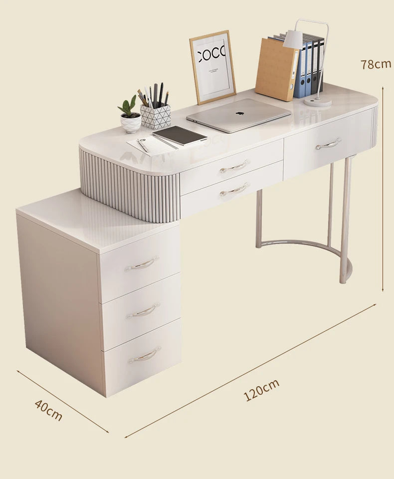 Cream wind small apartment dresser storage cabinet integrated white Nordic simple dressing table Internet celebrity glass makeup