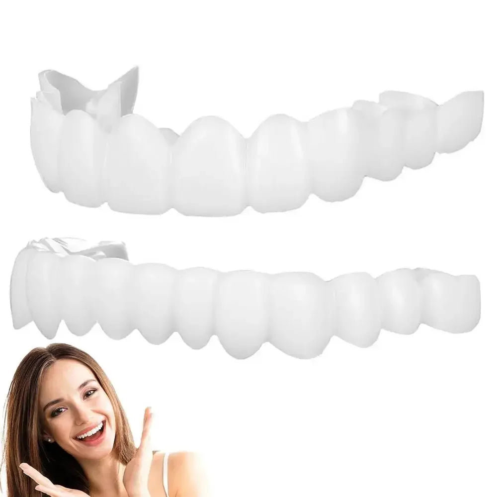 Sdatter Snap On Teeth Veneers Dentures For Men And Women Cover The Teeth Instant Confident Smile Temporary Teeth Oral Hygiene To