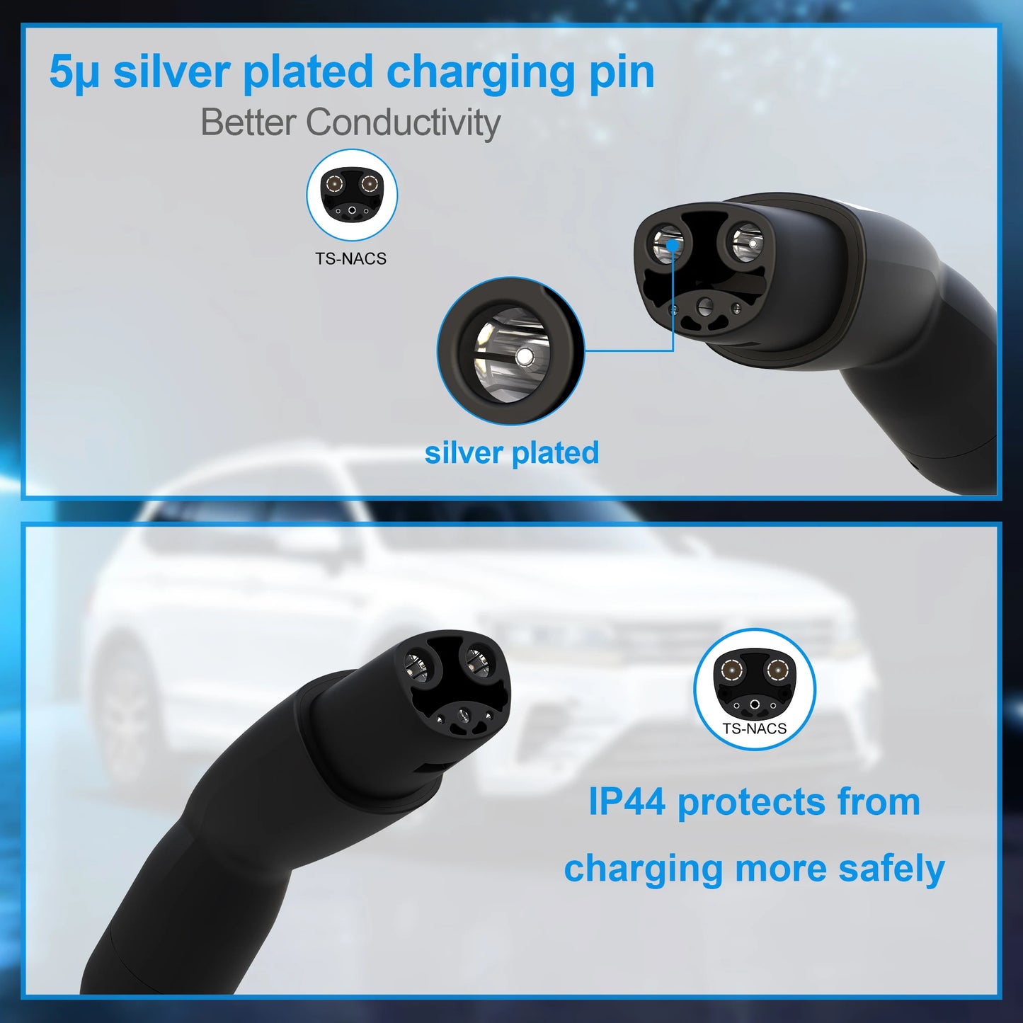 evsow Portable EV Charger TS-NACS 16A 3.5KW Electric Car Charger NACS Fast Charging Cable EVSE Charging Box For NACS Charger