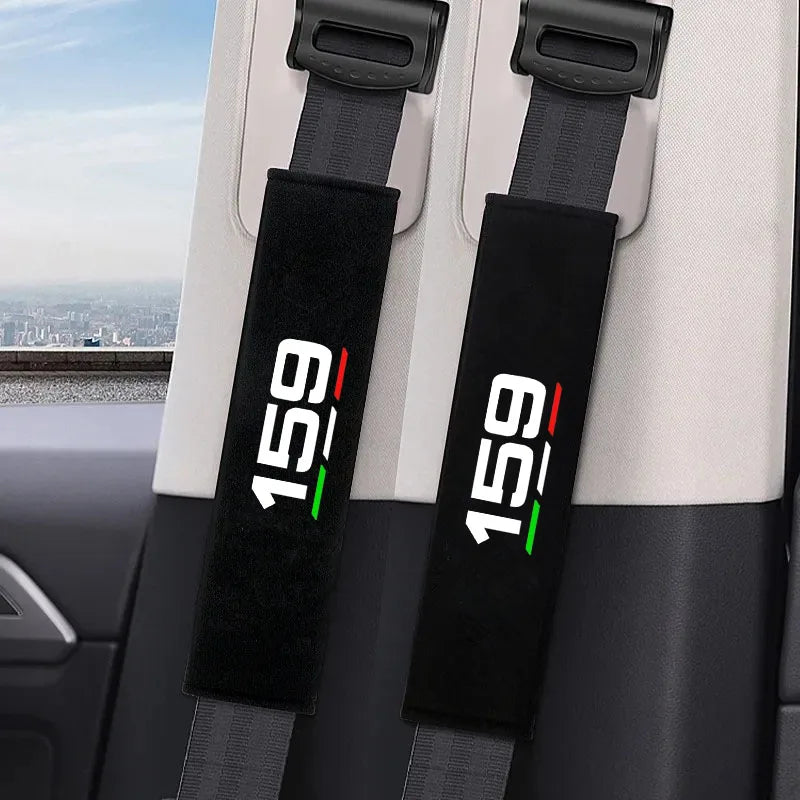 2pcs Car Safety Belt Cover Adjustable Seat Belt Cover Shoulder Strap Covers for Alfa Romeo 159 Auto Accessories