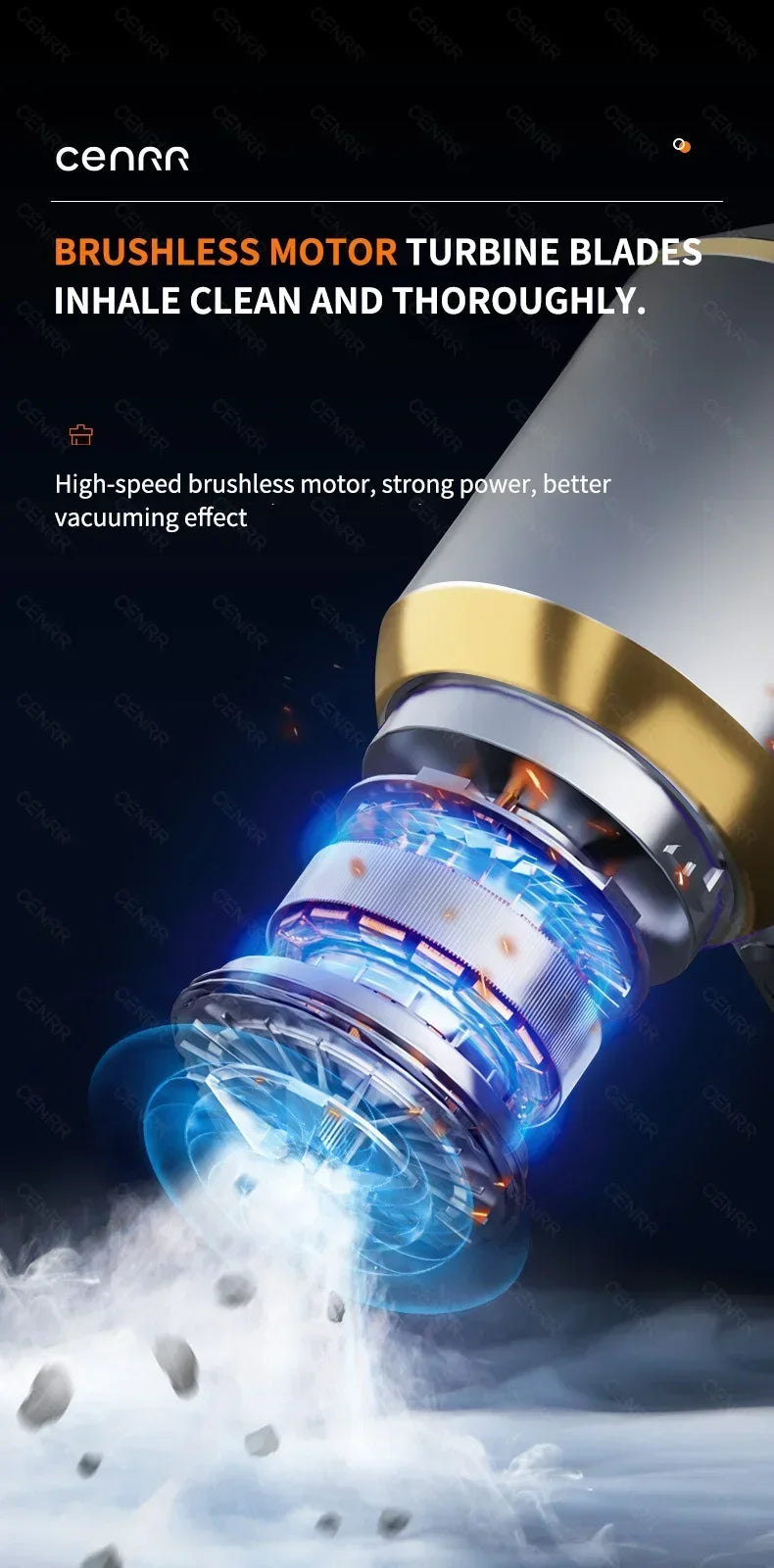 CENRR 360000PA Car Vacuum Cleaner Home Appliance Wireless Cleaner Portable HandHeld Powerful Vacuum Cleaner Cleaning Machine