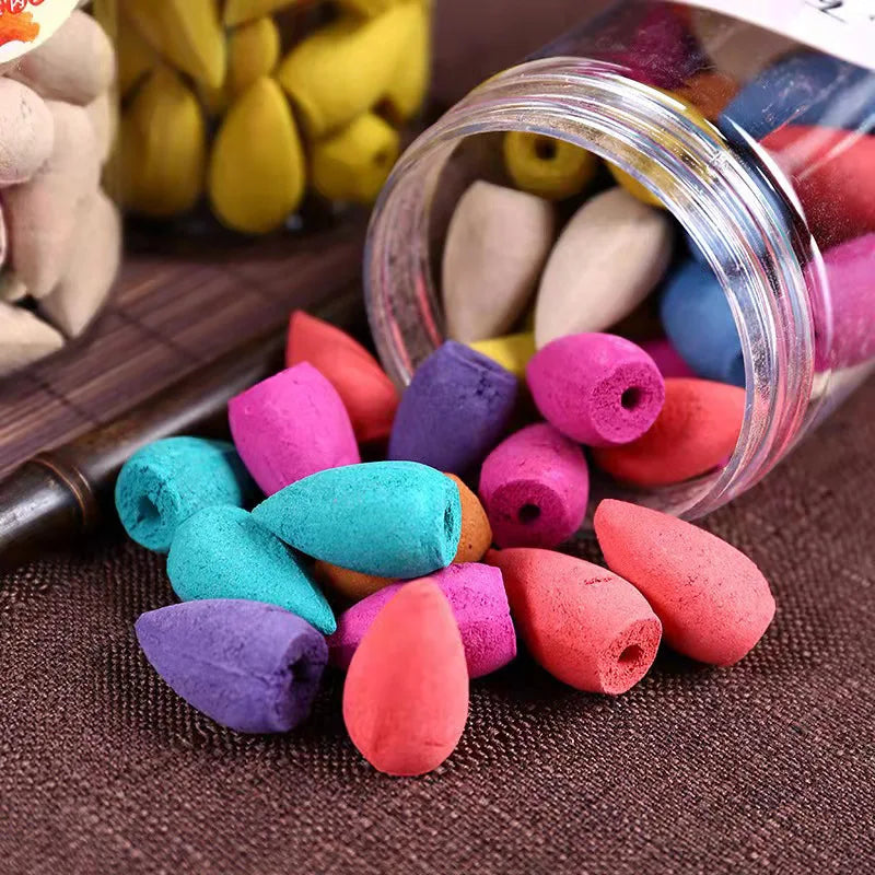 Household Natural Reflux Tower Incense Tea Smoke Backflow Incense Gourd Burner Fragrant Reflux Aromatherapy Cones Yoga Meditatio