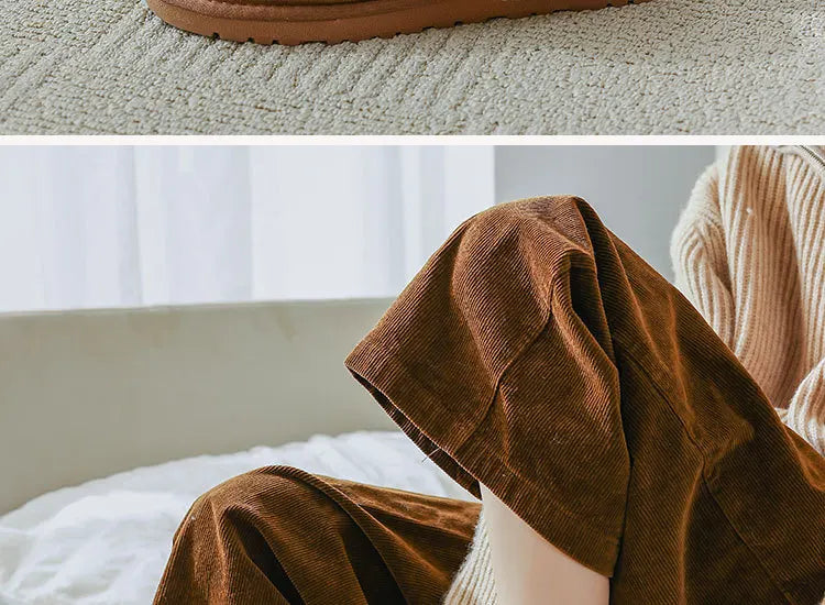 Autumn and Winter Diamond Check Wool Socks Coffee Color with Solid Color Women's Socks in The Tube Women's Warm Cotton Socks
