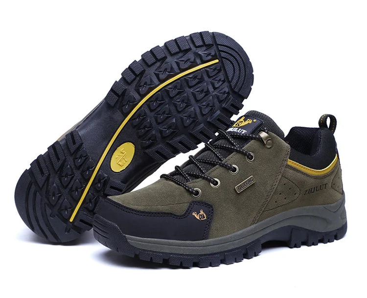 High Quality Outdoor Walking Sneakers Rubber Sole Suede Leather Men Hiking Shoes Durable Leather Climbing Shoes Zapatillas 36-47