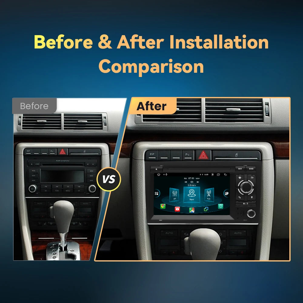 Android 12 Wireless Carplay 8G 128G Car Multimedia For Audi A4 B8 B6 B7 S4 B7 B6 RS4 B7 SEAT Exeo 7" Navigation AutoRadio