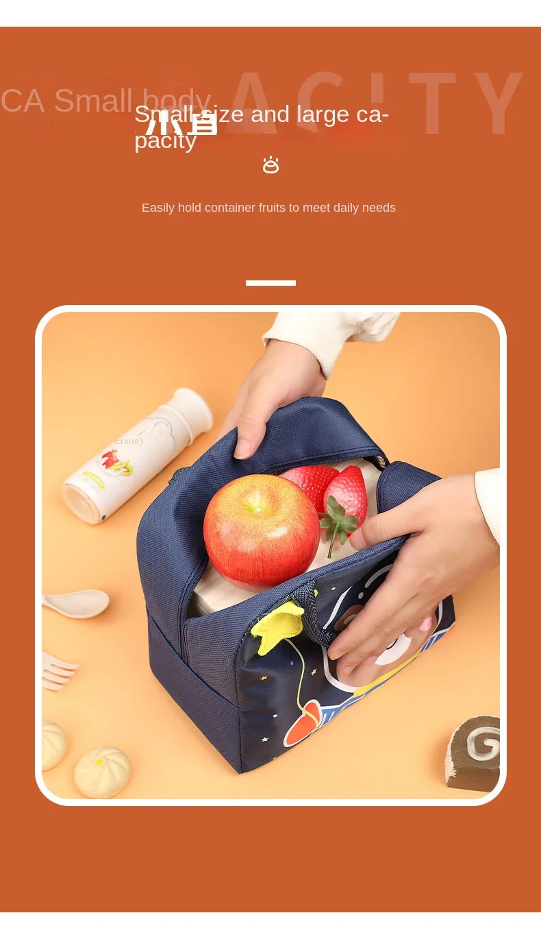 Kawaii Portable Fridge Thermal Bag Women Children's School Thermal Insulated Lunch Box Tote Food Small Cooler Bag Pouch
