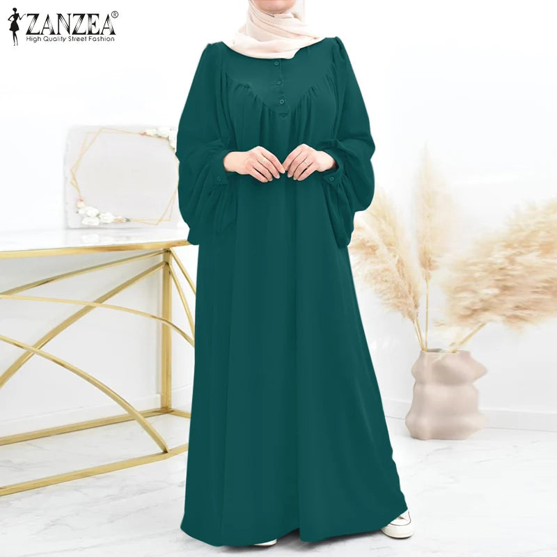 Turkey Abaya Oversize Robe Muslim Hijab Long Dress Eid Mubarek Abayas For Women Isamic Clothing Puff Sleeve Maxi Vestidos Kaftan