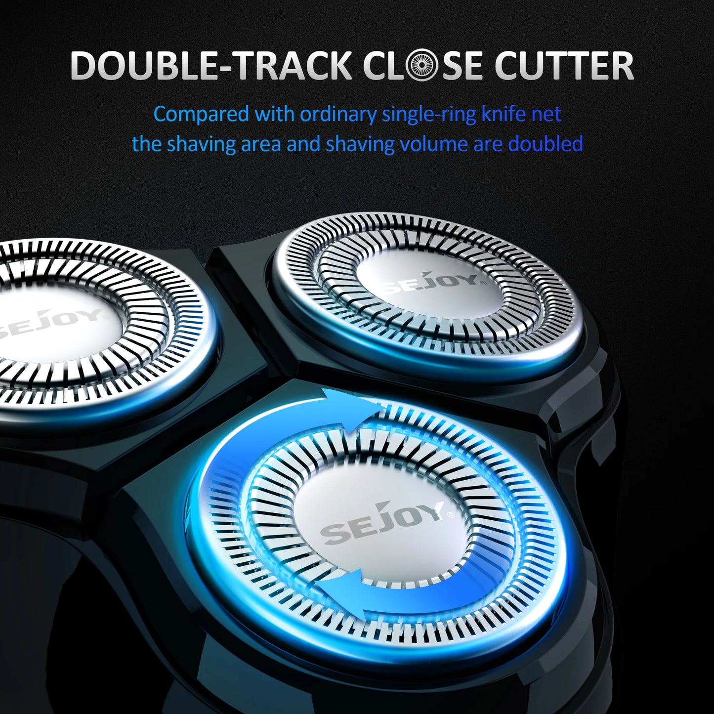 2 in 1 Electric Shaver 3D Men Razor Beard Trimmer With LCD Display IPX7 Waterproof USB Rechargeable Electric Shaving Machine