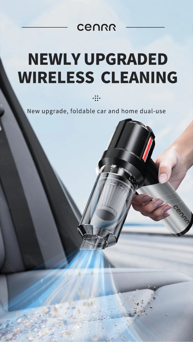 CENRR 998000PA Car Vacuum Cleaner Portable Handheld Wireless Strong Suction Car Cleaner Cleaning Machine Mini Vacuum Cleaner