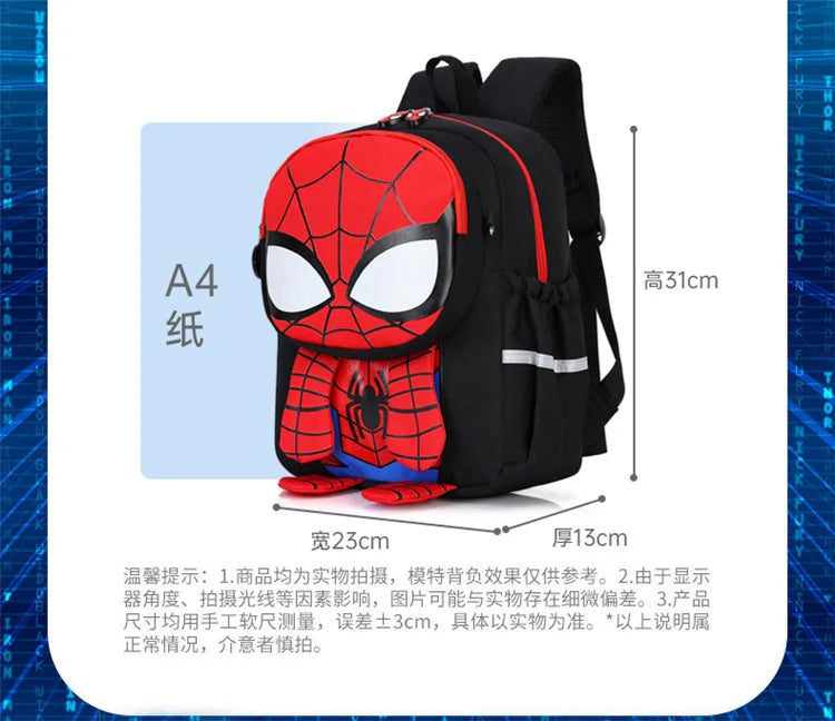 Children's school bag new, cute cartoon Spider-Man 3-6 years old boys backpack Captain America Iron Man backpack