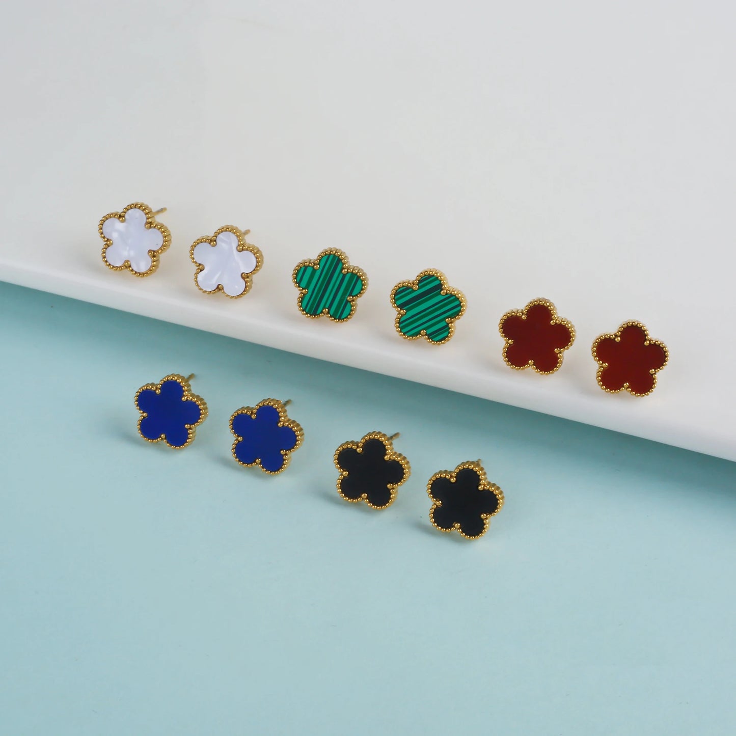 Hot Selling Plant Five Leaf Plum Blossom Stainless Steel Bracelet For Women's Jewelry Waterproof High-Quality Gift Clover