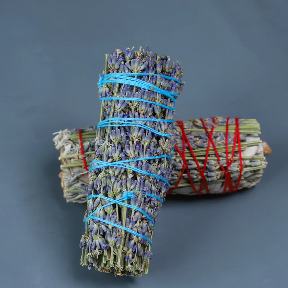 Lavender Incense White Sage Smudge Sticks Palo Santo Holy Wood Incense Sticks Indoor Fragrance Purifying Air Yoga Aromatherapy