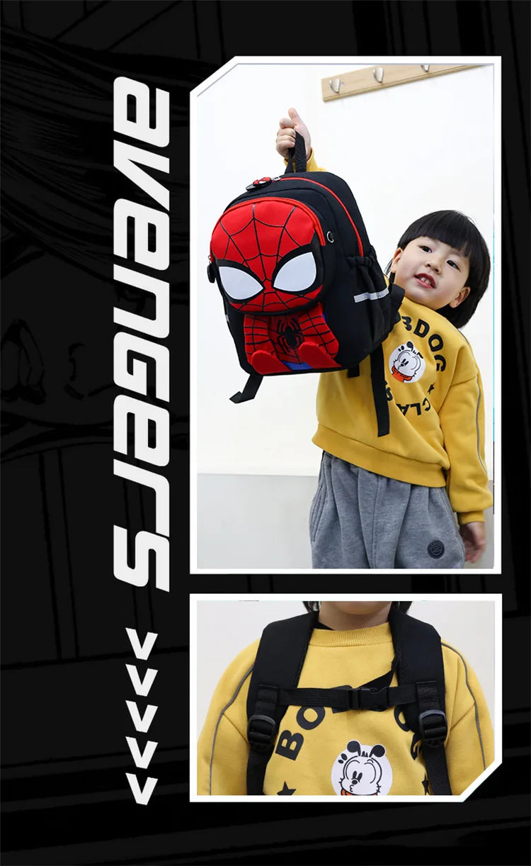 Children's school bag new, cute cartoon Spider-Man 3-6 years old boys backpack Captain America Iron Man backpack