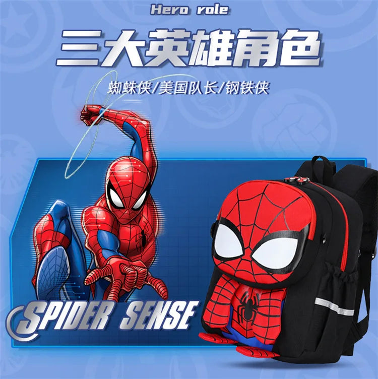 Children's school bag new, cute cartoon Spider-Man 3-6 years old boys backpack Captain America Iron Man backpack