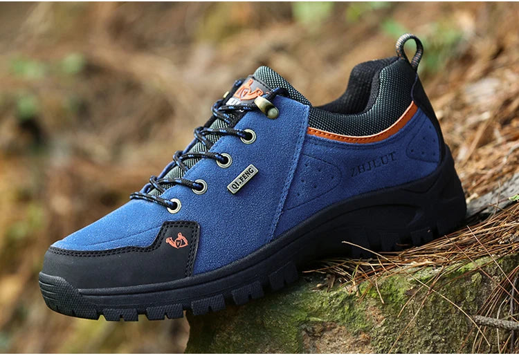 High Quality Outdoor Walking Sneakers Rubber Sole Suede Leather Men Hiking Shoes Durable Leather Climbing Shoes Zapatillas 36-47