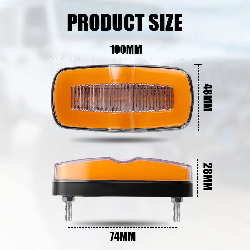 4pcs 12V 24V LED Tail Brake Light Turn Signal Light Flowing Water Side Lamp Warning Lamp For Car Trailer Truck Tractor ATV UTV