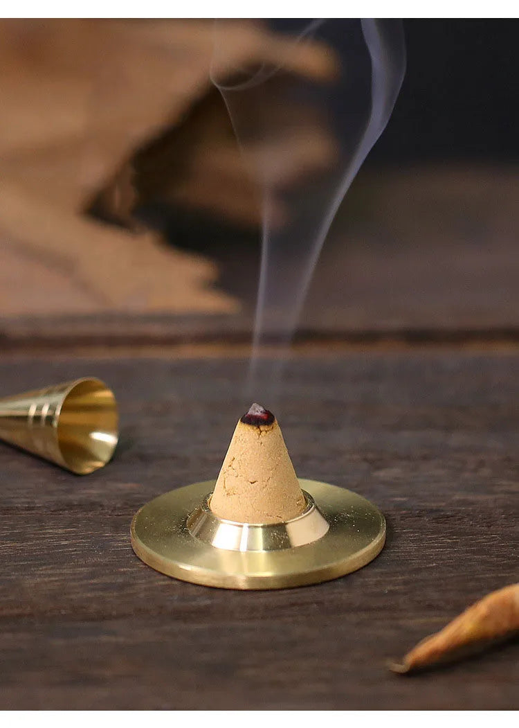 DIY Aromatherapy Set Brass Incense Burner Making Kit Incense Mold Stand Yoga Meditation Study Home Aromatherapy Ornaments