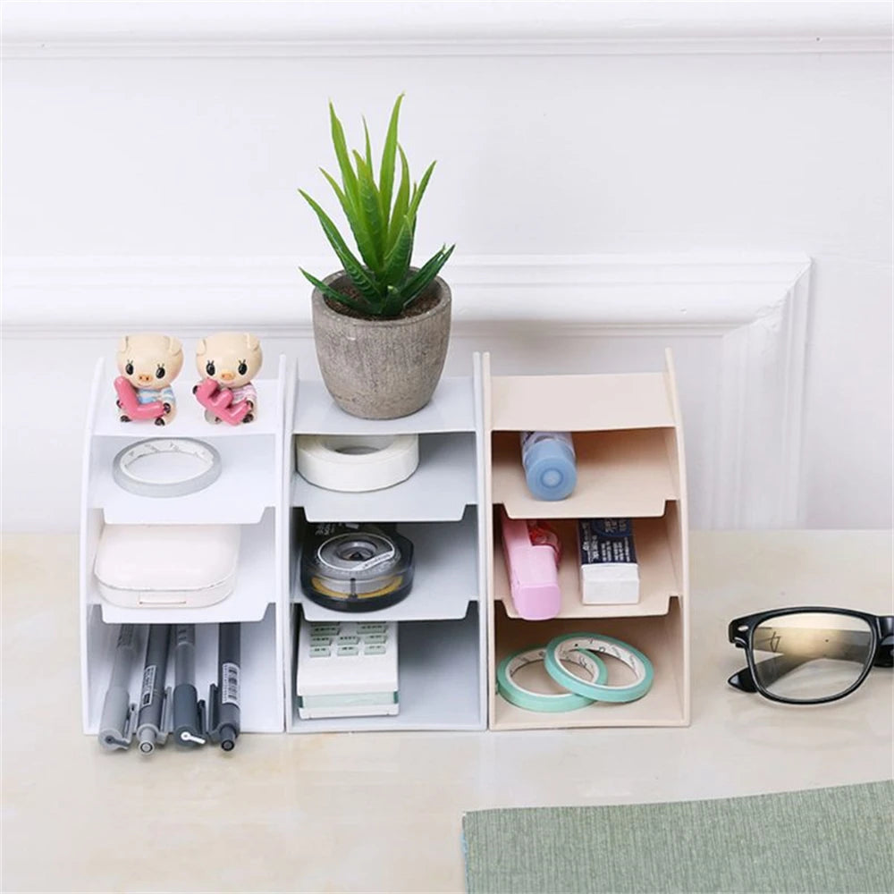 Plastic TV Remote Control Storage Holder Mobile Phone Holder Stand Washable Home Office Storage Boxes Desktop Storage Case