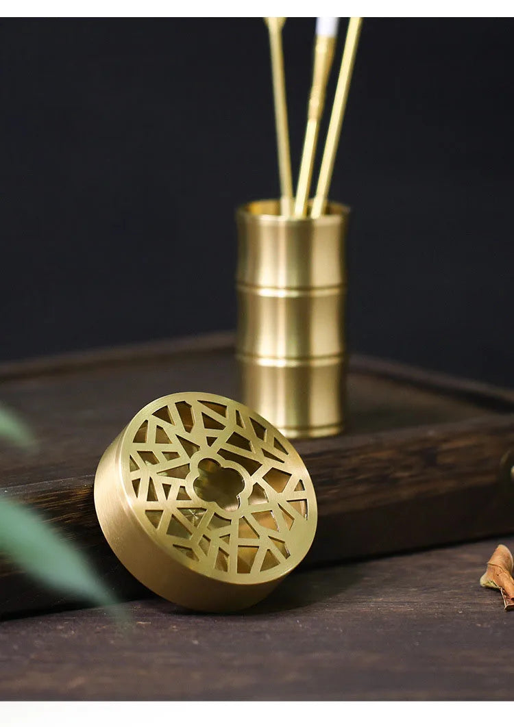 DIY Aromatherapy Set Brass Incense Burner Making Kit Incense Mold Stand Yoga Meditation Study Home Aromatherapy Ornaments