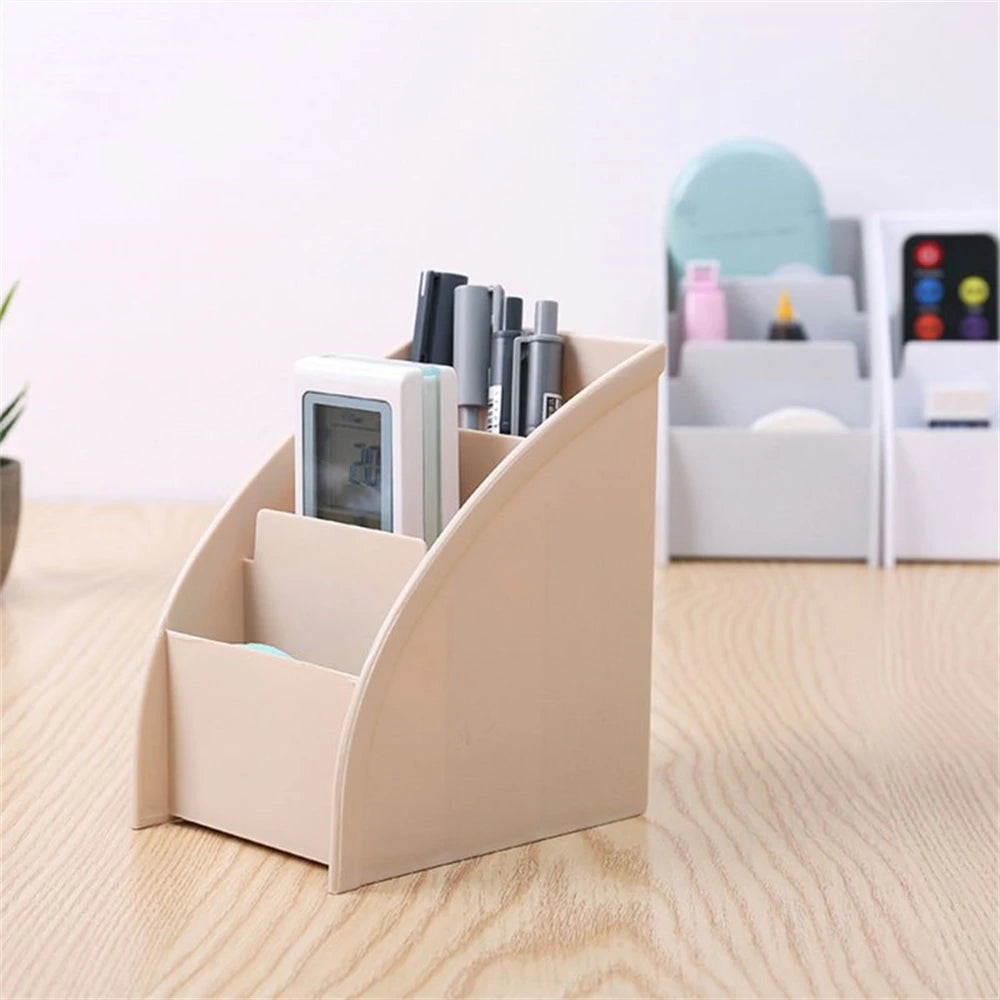 Plastic TV Remote Control Storage Holder Mobile Phone Holder Stand Washable Home Office Storage Boxes Desktop Storage Case