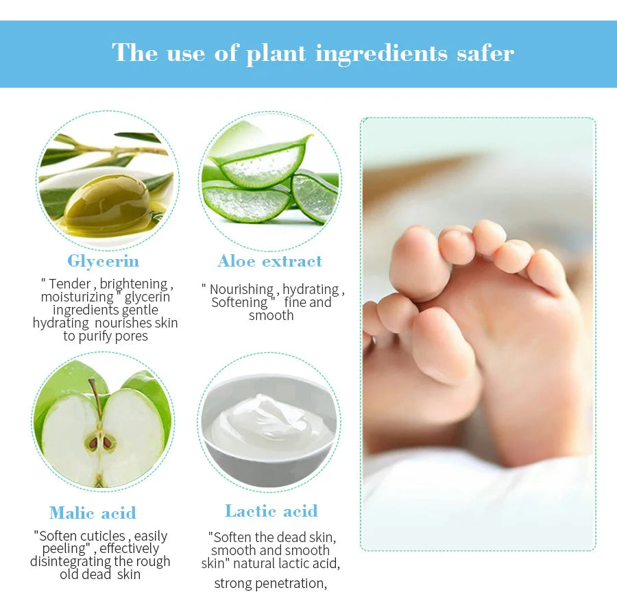Feet Exfoliating Foot Masks Pedicure Socks Exfoliation Scrub for Feet Mask Pedicure Stone Foot Peeling Mask For Foot Spa