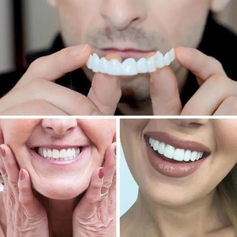 Sdatter Snap On Teeth Veneers Dentures For Men And Women Cover The Teeth Instant Confident Smile Temporary Teeth Oral Hygiene To