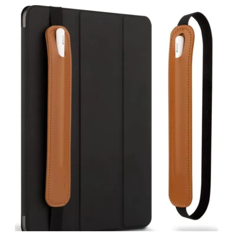 PU Leather Elastic Band Stylus Pen Sleeve Pouch for Apple Pencil Case Anti-Lost Attached Protector Bag for IPad IPencil 1 2