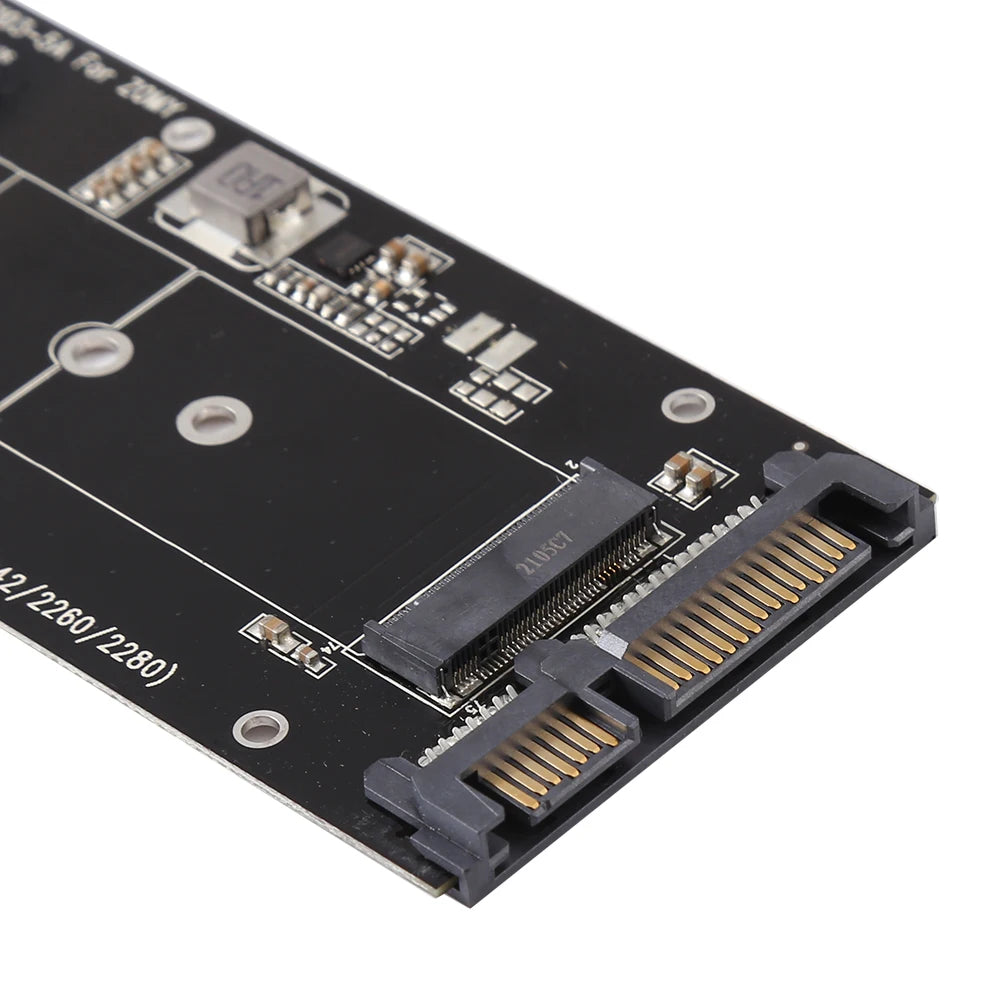 B Key M.2 NGFF SSD to 2.5" SATA 3.0 Converter Adapter Card 2230 2242 2260 2280 for Windows2000/XP/7/8/10 Vista Linux MAC