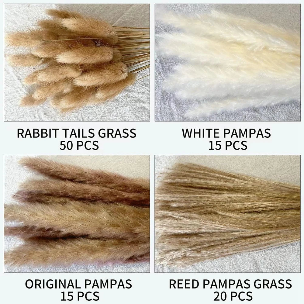 Pampas Grass Decor Boho Home Decor Bouquet Natural Fluffy Dried Flowers for Wedding Floral Arrangements Wall Farmhouse Table Dec