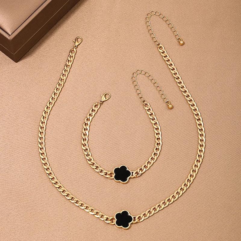 Exquisite Cherry Red Necklace And Earring Set For Women Fashionable Personalized Daily Accessory Party Jewelry Birthday Gifts