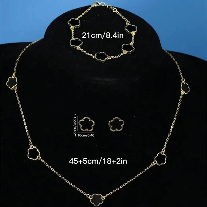 Exquisite Cherry Red Necklace And Earring Set For Women Fashionable Personalized Daily Accessory Party Jewelry Birthday Gifts