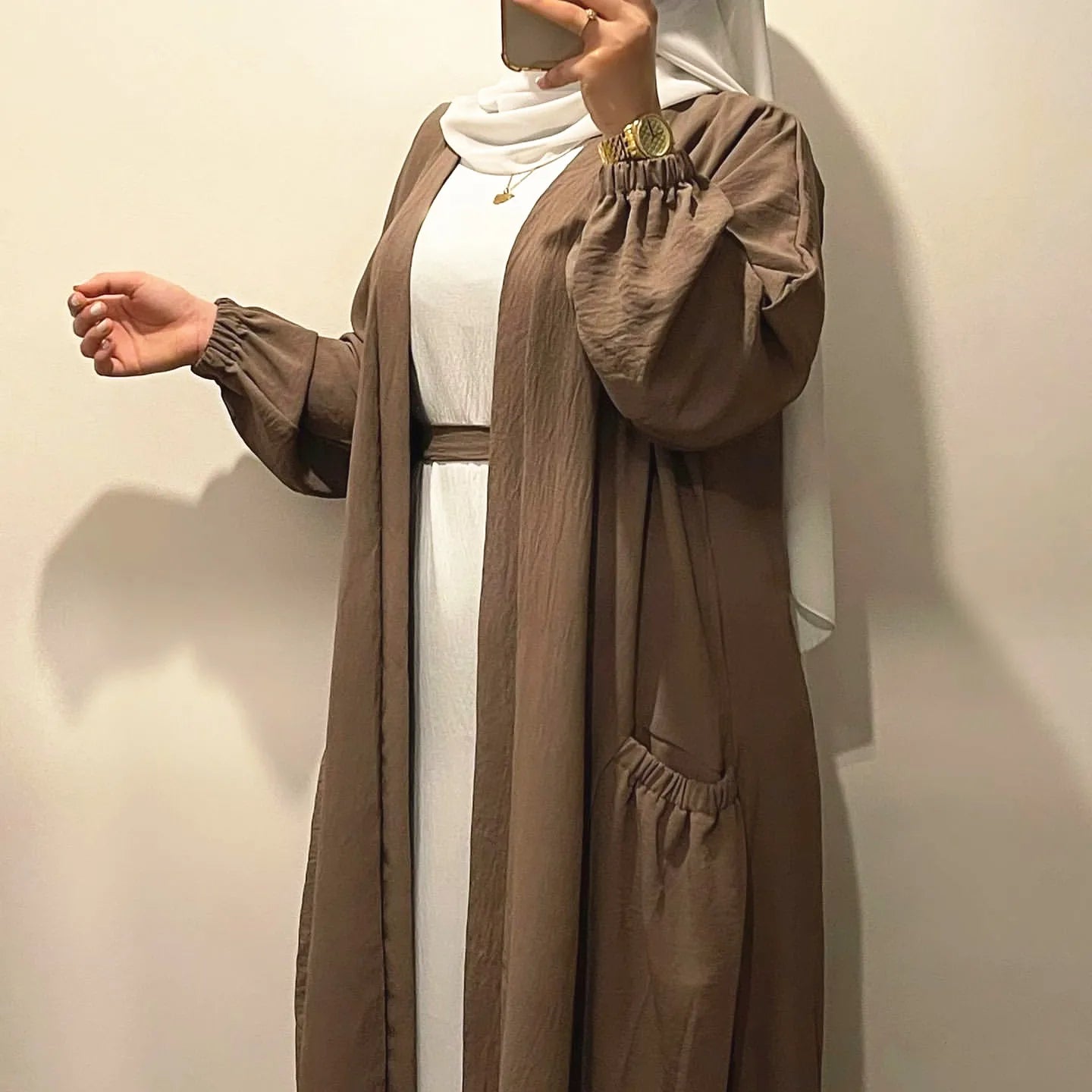 Ramadan Eid Abaya Dubai Turkey Hijab Dress Muslim Woman Kimono Modest Kaftan Robe Femme Islamic Clothing Open Abayas for Women
