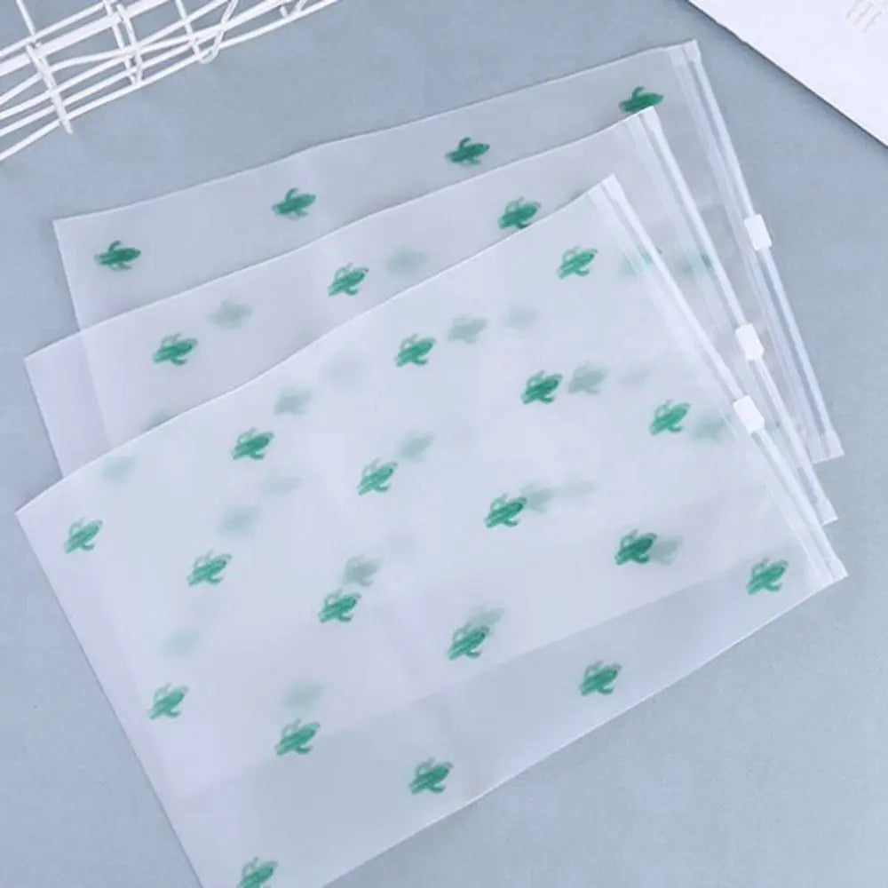 Cartoon Style Transparent Travel Bag Waterproof Shoes Bag Make Up Storage Organizer Pouch Plastic Packing Bag Zip Lock Storage